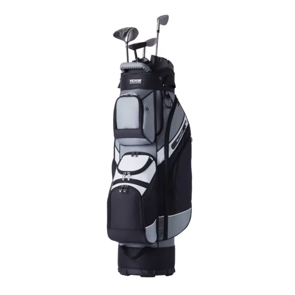VEVOR Golf Cart Bag with 14 Way Organizer Divider Top, 41 13 Pockets Premium Nylon Cart Bag, Durable Golf Bags with Handles & Dust Cover & Detachable Straps for Men & Women, Black Color-Block - Image 20