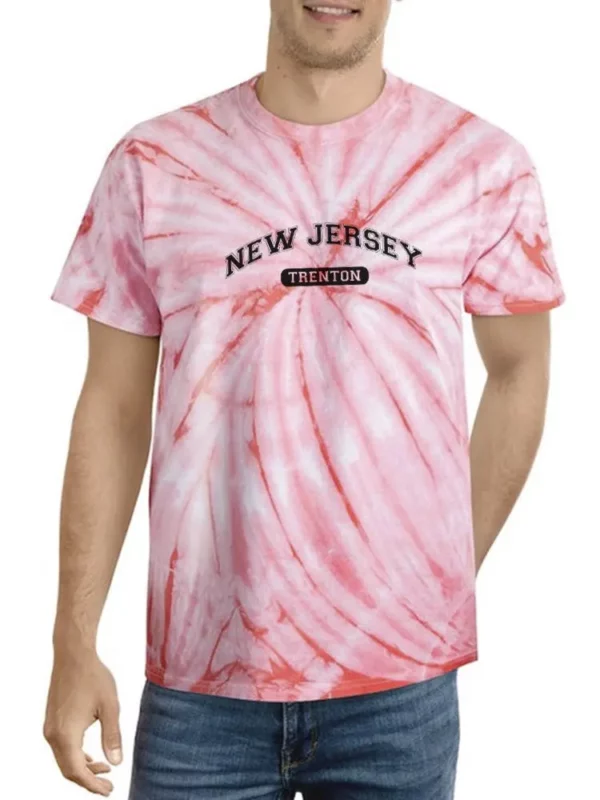 New Jersey Trenton Tie Dye Tee -SmartPrintsInk Designs - Image 4