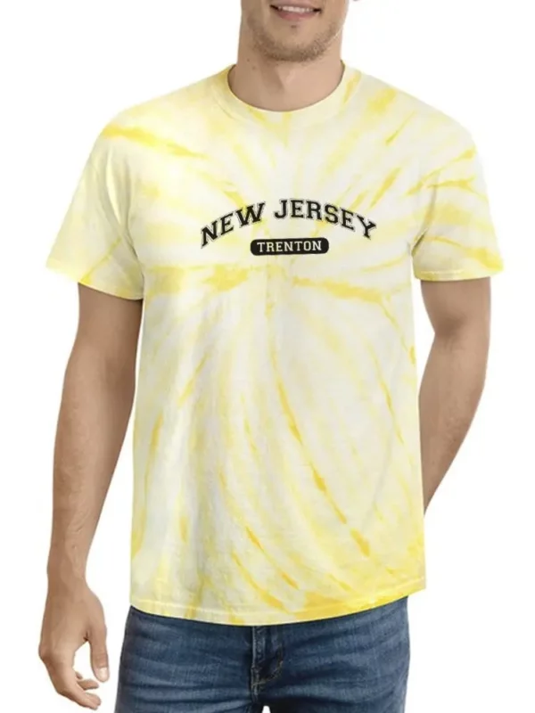 New Jersey Trenton Tie Dye Tee -SmartPrintsInk Designs - Image 5