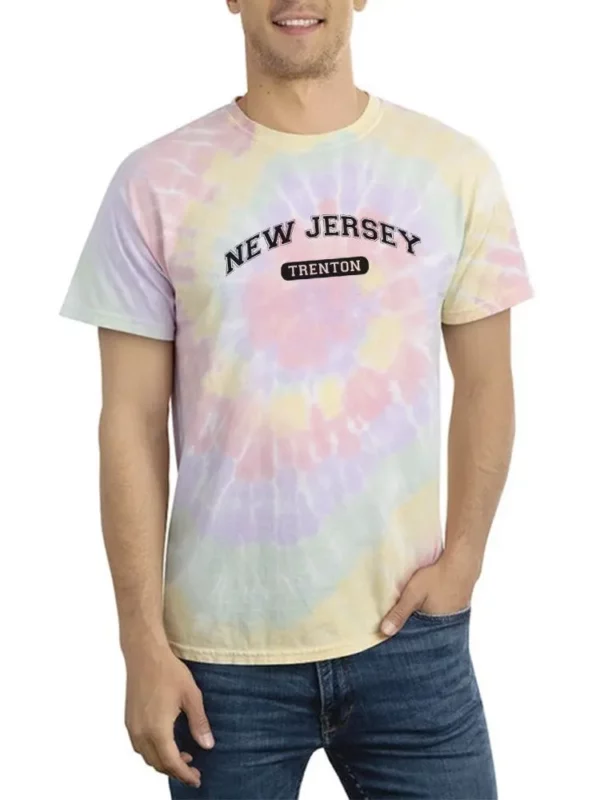 New Jersey Trenton Tie Dye Tee -SmartPrintsInk Designs - Image 7