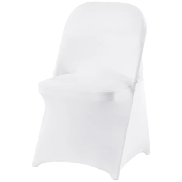 VEVOR White Stretch Spandex Chair Covers - 12 PCS, Folding Kitchen Chairs Cover, Universal Washable Slipcovers Protector, Removable Chair Seat Covers, for Wedding Party Dining Room Banquet Event - Image 8