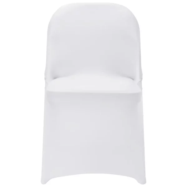 VEVOR White Stretch Spandex Chair Covers - 12 PCS, Folding Kitchen Chairs Cover, Universal Washable Slipcovers Protector, Removable Chair Seat Covers, for Wedding Party Dining Room Banquet Event - Image 9