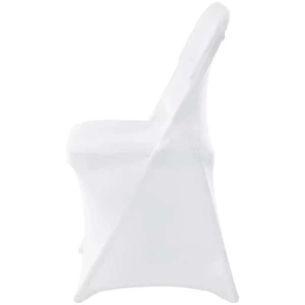 VEVOR White Stretch Spandex Chair Covers - 12 PCS, Folding Kitchen Chairs Cover, Universal Washable Slipcovers Protector, Removable Chair Seat Covers, for Wedding Party Dining Room Banquet Event - Image 10