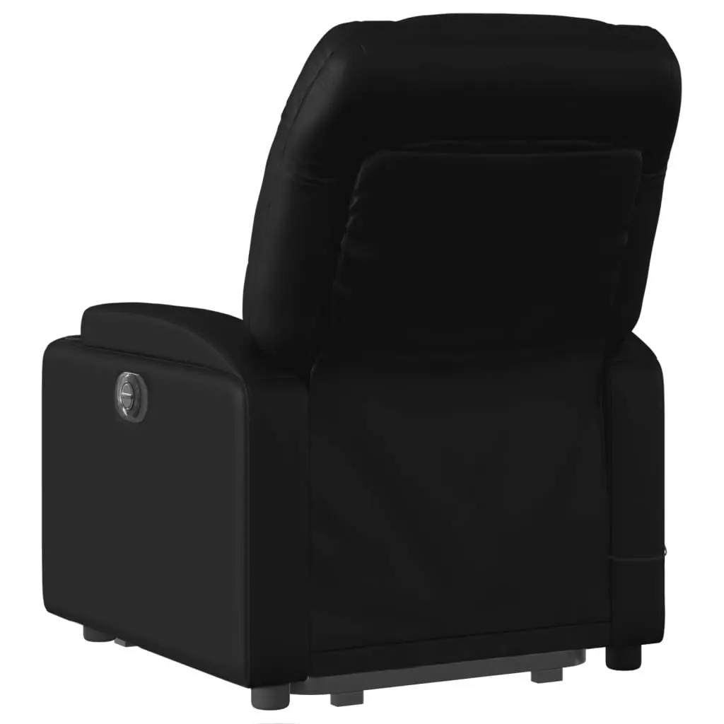 vidaXL Stand up Massage Recliner Chair Black Faux Leather - Image 3