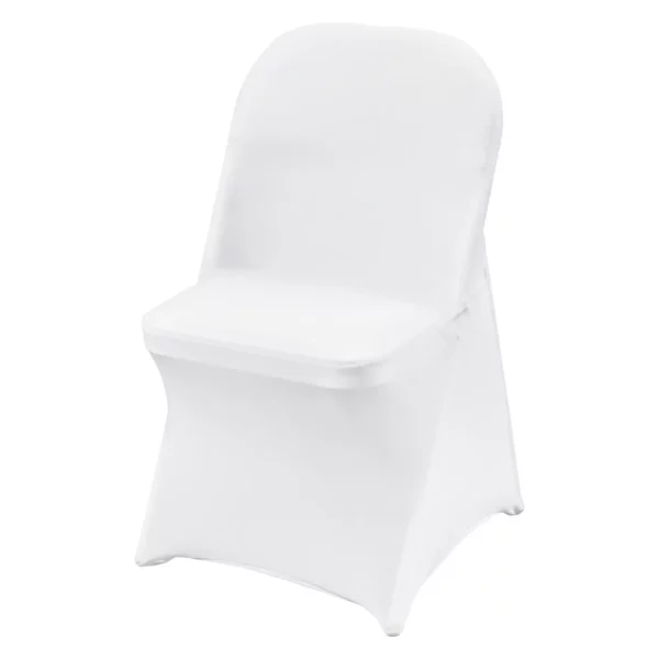 VEVOR White Stretch Spandex Chair Covers - 12 PCS, Folding Kitchen Chairs Cover, Universal Washable Slipcovers Protector, Removable Chair Seat Covers, for Wedding Party Dining Room Banquet Event - Image 18