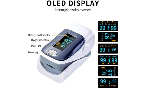 Fingertip Pulse Oximeter And Blood Oxygen Saturation Monitor With LED Display - Image 7