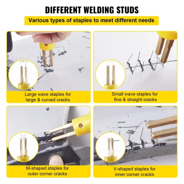 VEVOR Hot Stapler Plastic Repair Kit 600 Staples Tool Box 20W Plastic Welder Kit for Plastic Repair Thermo Repair (600 Staples) - Image 3