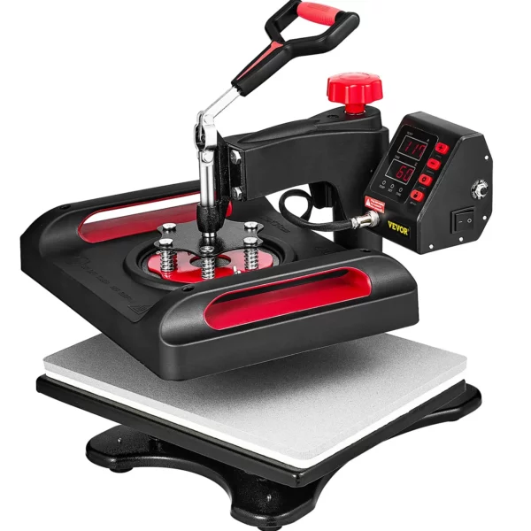 VEVOR 11 in 1 Heat Press, 12 x 15 Inch, Multifunctional Clamshell Printer, Digital Dual-Tube Heat Press Transfer Machine, Swing Away Sublimation Machine for T-Shirt Hat Cap Mug Plate Pen Shoes Black360 Swing Away Design - Image 10