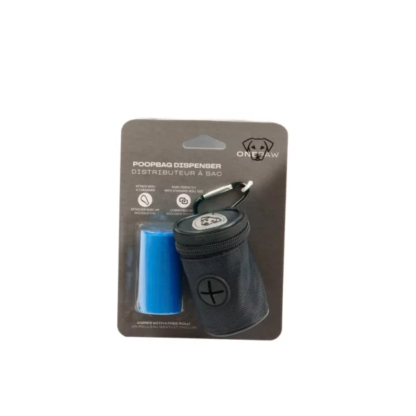 One Paw, Dog Poop Bag Dispenser with Carabiner - Image 3