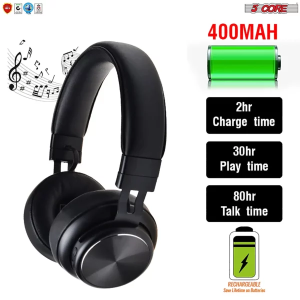 5Core Bluetooth Headphones Wireless Noise Cancelling Audifonos Inalambricos - Image 9