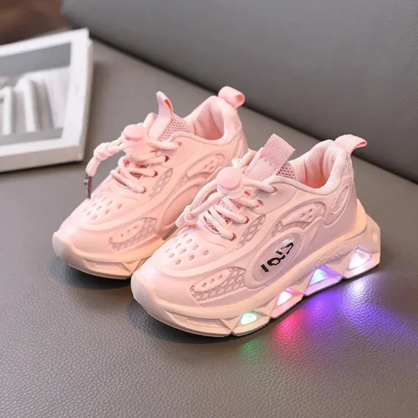 Breathable Sneakers Shoes with Multicolor LED for Children - Image 2