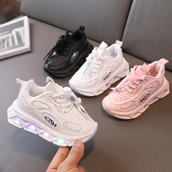 Breathable Sneakers Shoes with Multicolor LED for Children - Image 6