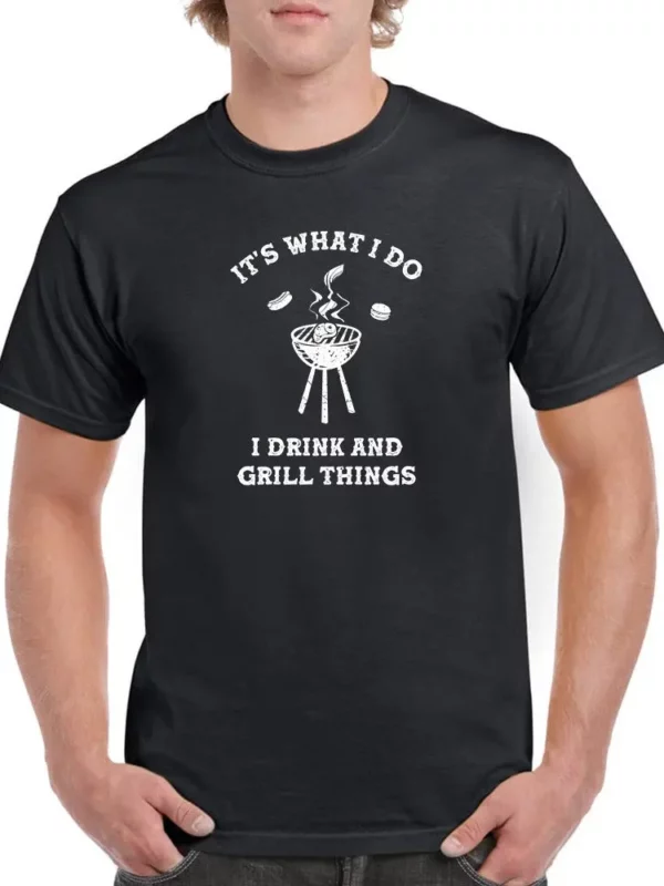 I Drink And Grill Things T-shirt -SmartPrintsInk Designs - Image 2