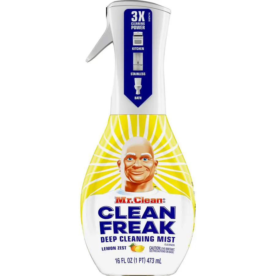 Mr. Clean Deep Cleaning Mist - 16 fl oz (0.5 quart) - Lemon Zest Scent - 6 / Carton - Easy to Use, Disinfectant, Deodorize, Phosphate-free - Multi - Image 3