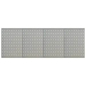 vidaXL Wall-mounted Peg Boards 4 pcs 15.7"x22.8" Steel