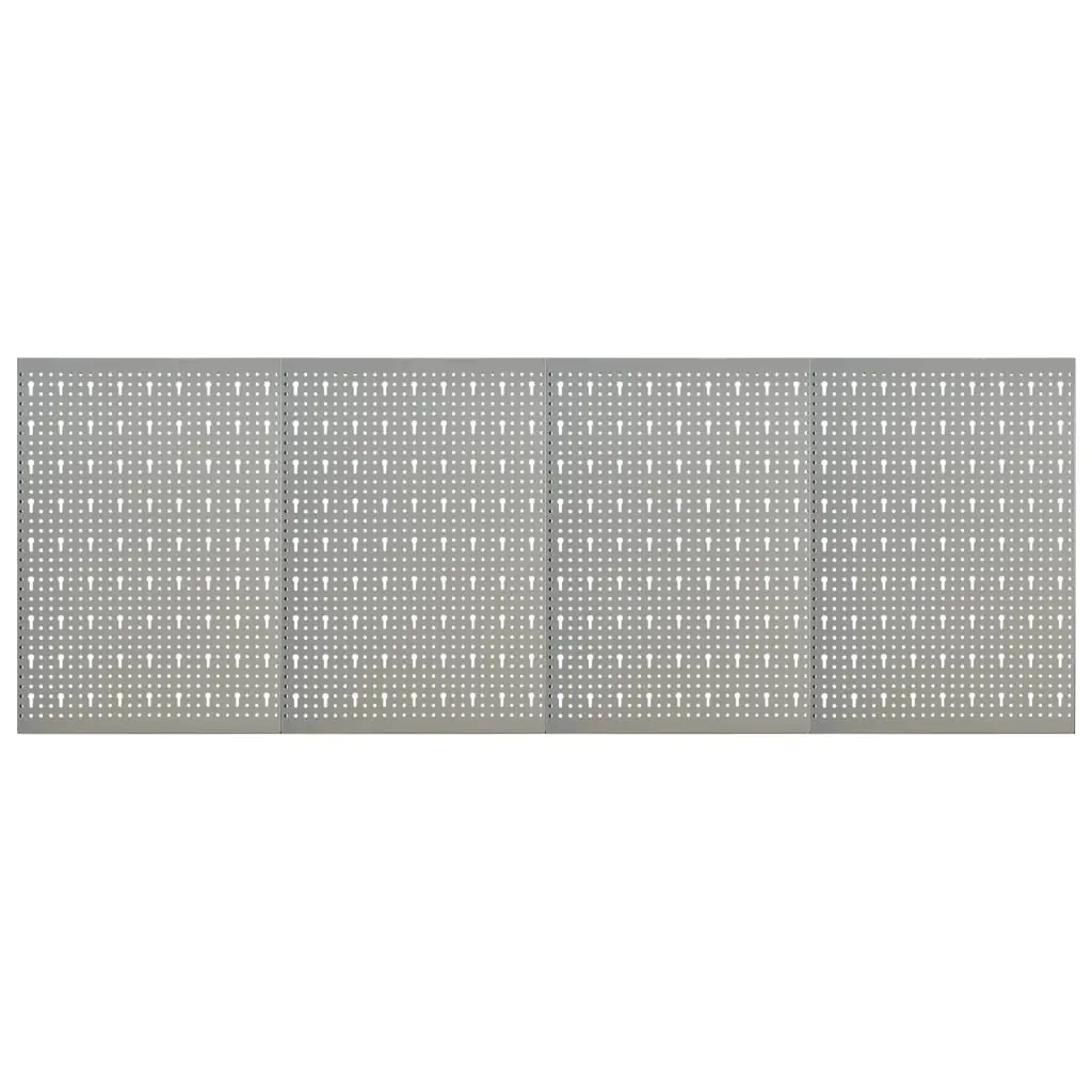 vidaXL Wall-mounted Peg Boards 4 pcs 15.7"x22.8" Steel