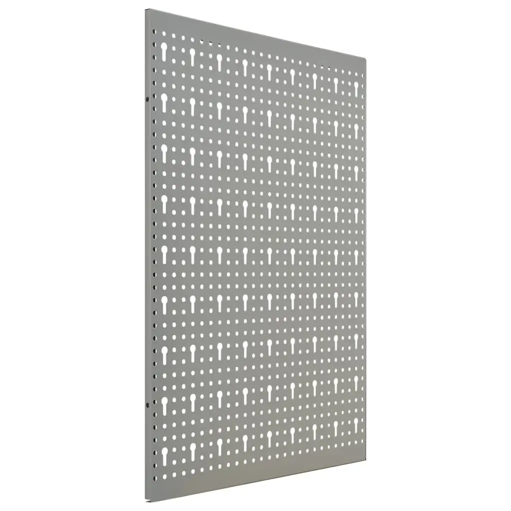 vidaXL Wall-mounted Peg Boards 4 pcs 15.7"x22.8" Steel - Image 3
