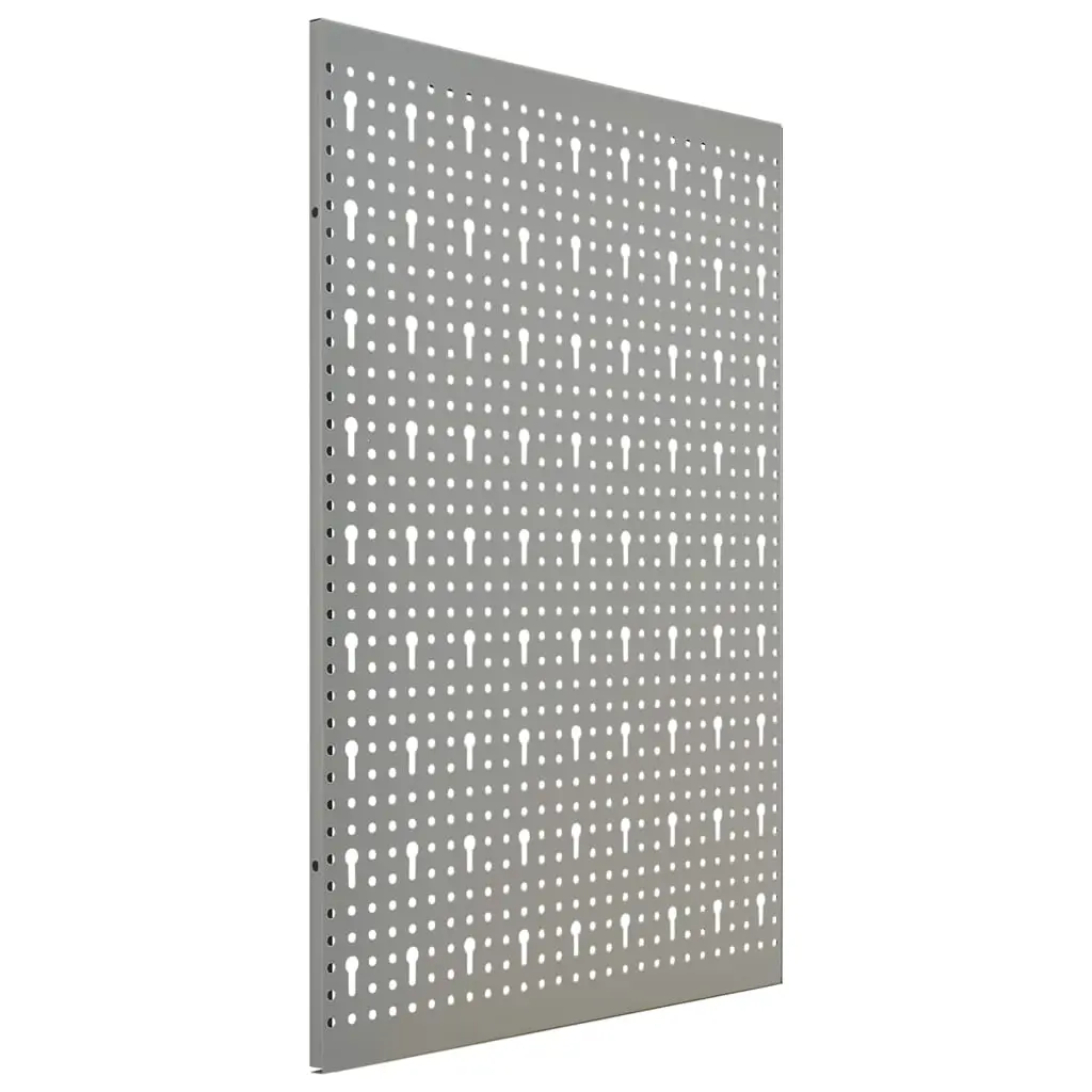 vidaXL Wall-mounted Peg Boards 3 pcs 15.7"x22.8" Steel - Image 4
