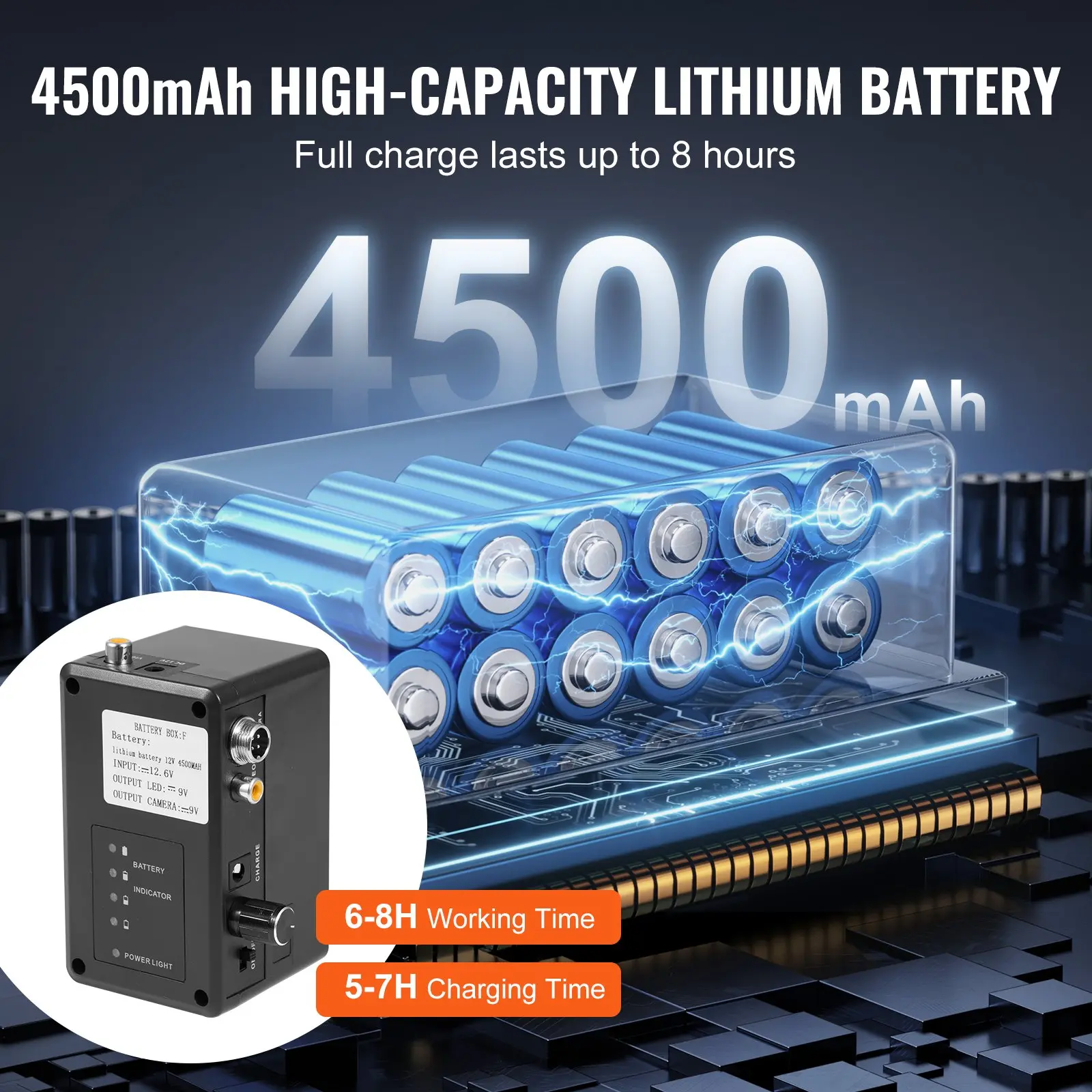 VEVOR Sewer Camera, 98 ft/30m, Self-Leveling Drain Inspection Camera with 9" 1080P HD Screen, 36X Zoom, IP68 Waterproof Plumbing Camera with Lights-12 LED, 32GB Card Snake Camera for Duct Pipe - Image 5