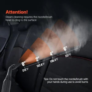 2000W Steam Cleaner Multipurpose Steamer with 27 AccessoriesHousehold Steamer with 51 oz Large Water Tank for Cleaning, Heavy Duty Rolling Cleaning Machine for Carpet, Floors, Windows and Cars