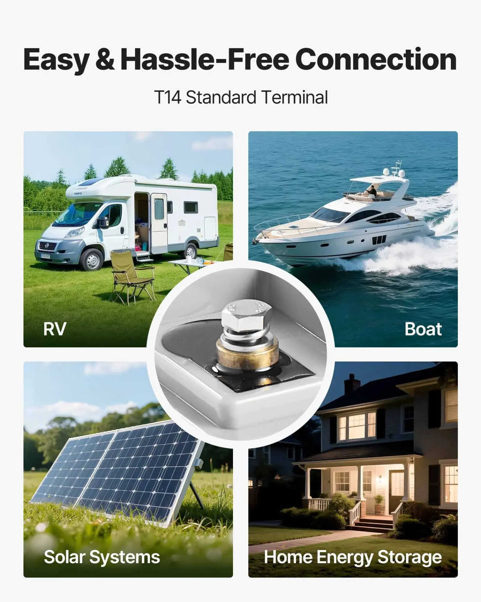 VEVOR 2 Pack 12V 35Ah Deep Cycle Battery, Sealed AGM Technology, Rechargeable Lead Acid AGM Battery, Backup Replacement for Scooters, Mobility Wheelchair, Solar System Off-Grid Home Energy Storage - Image 5